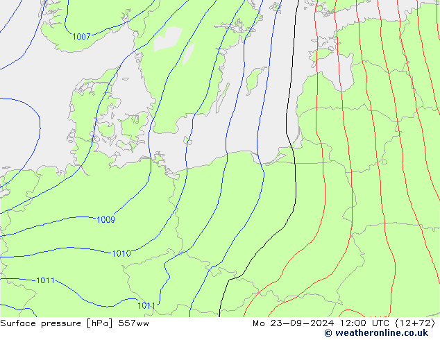 Surface pressure 557ww Mo 23.09.2024 12 UTC