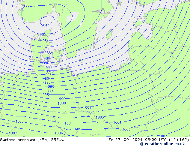 приземное давление 557ww пт 27.09.2024 06 UTC