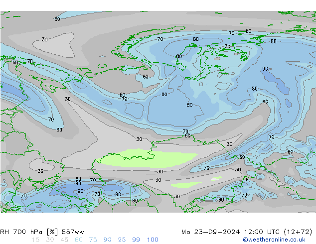 RH 700 hPa 557ww Seg 23.09.2024 12 UTC