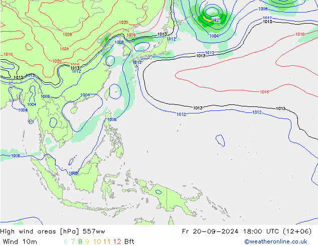 High wind areas 557ww ven 20.09.2024 18 UTC