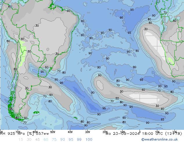 925 hPa Nispi Nem 557ww Pzt 23.09.2024 18 UTC