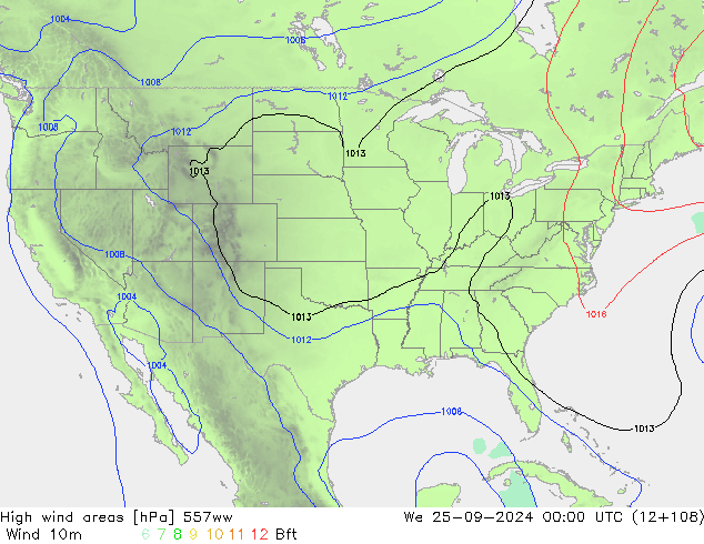 Izotacha 557ww śro. 25.09.2024 00 UTC