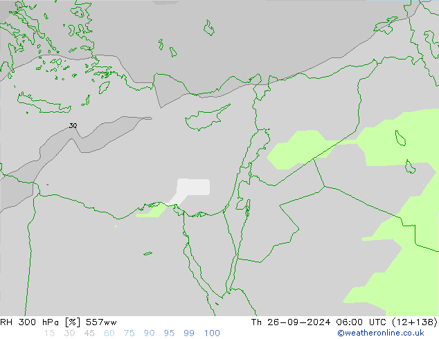 RH 300 hPa 557ww gio 26.09.2024 06 UTC