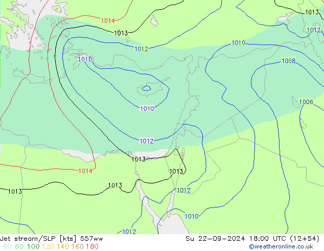 Jet stream/SLP 557ww Su 22.09.2024 18 UTC