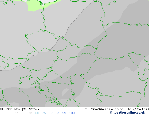 RH 300 hPa 557ww Sa 28.09.2024 06 UTC