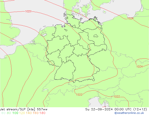 Polarjet/Bodendruck 557ww So 22.09.2024 00 UTC