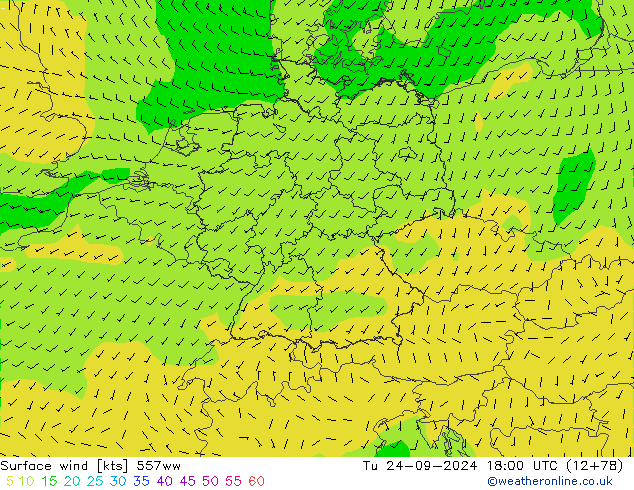 Vento 10 m 557ww mar 24.09.2024 18 UTC