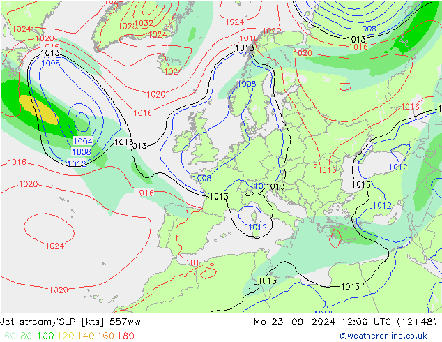 Jet stream 557ww Seg 23.09.2024 12 UTC