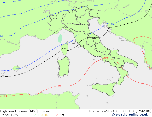 High wind areas 557ww gio 26.09.2024 00 UTC