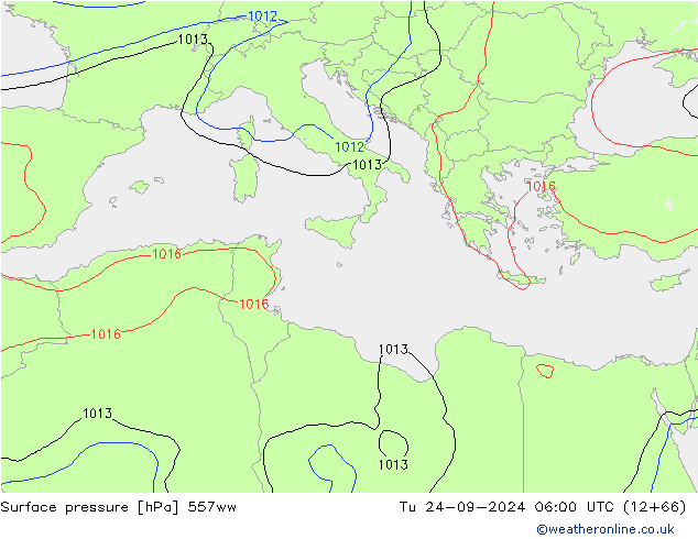 Yer basıncı 557ww Sa 24.09.2024 06 UTC