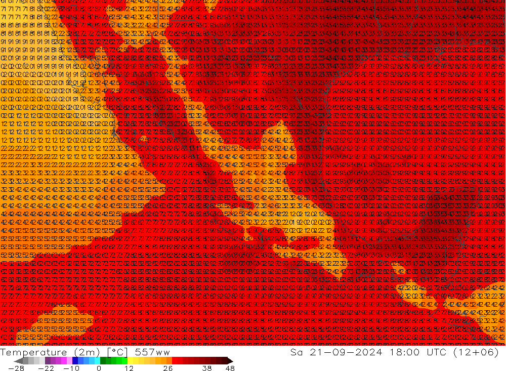 Temperatura (2m) 557ww sáb 21.09.2024 18 UTC