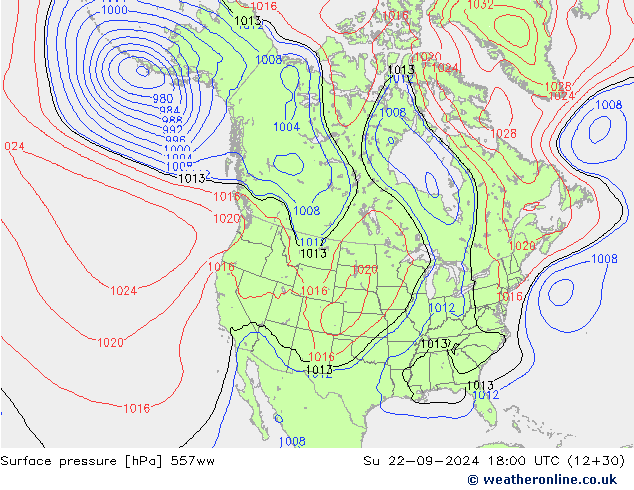 Surface pressure 557ww Su 22.09.2024 18 UTC