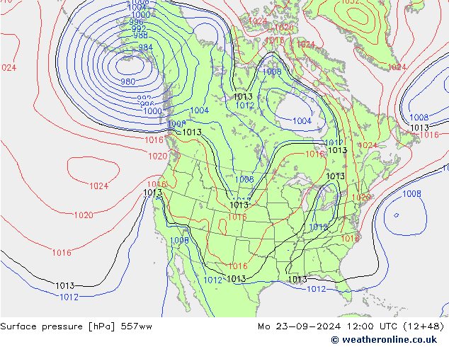 Luchtdruk (Grond) 557ww ma 23.09.2024 12 UTC