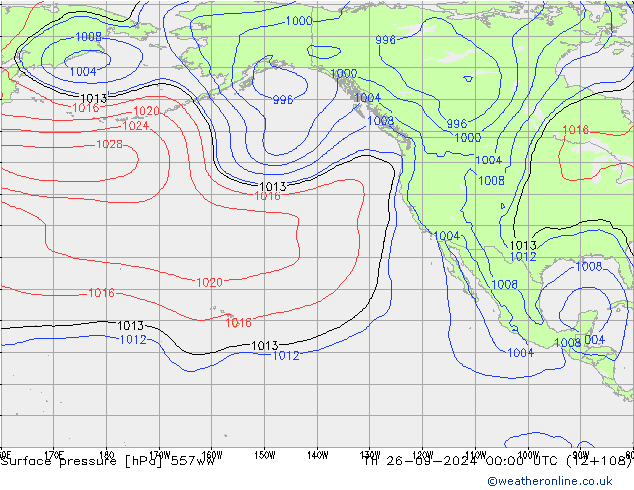 приземное давление 557ww чт 26.09.2024 00 UTC