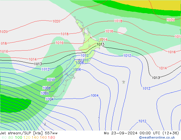 Jet stream 557ww Seg 23.09.2024 00 UTC