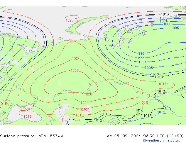 Bodendruck 557ww Mi 25.09.2024 06 UTC