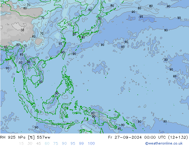 RH 925 hPa 557ww Fr 27.09.2024 00 UTC