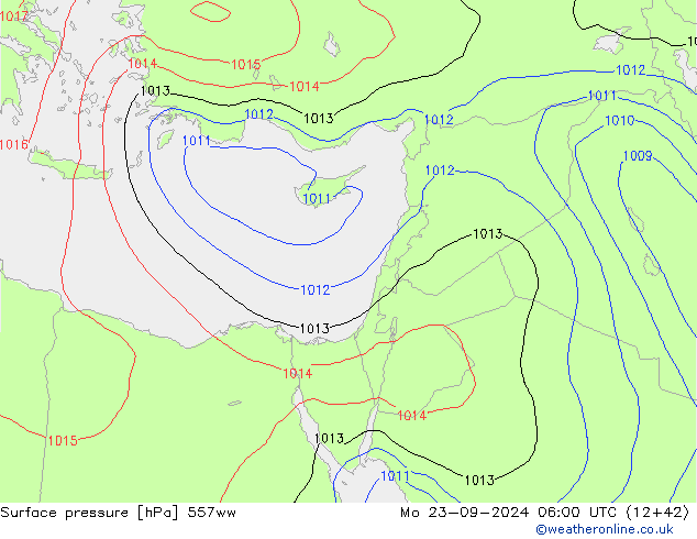 Yer basıncı 557ww Pzt 23.09.2024 06 UTC