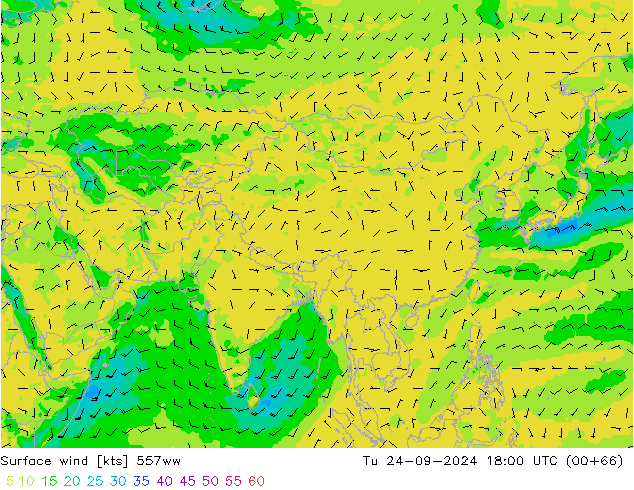 Surface wind 557ww Út 24.09.2024 18 UTC