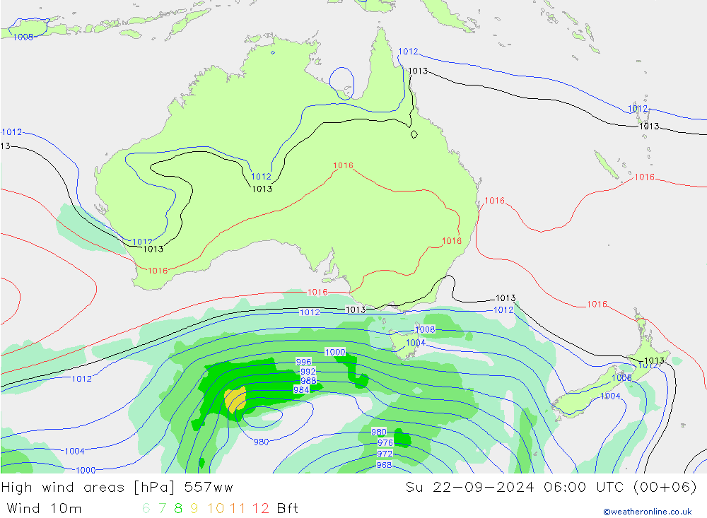 High wind areas 557ww Ne 22.09.2024 06 UTC