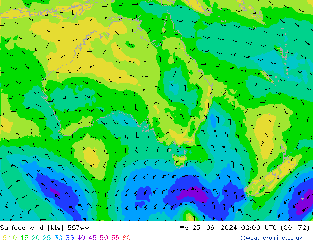 Viento 10 m 557ww mié 25.09.2024 00 UTC