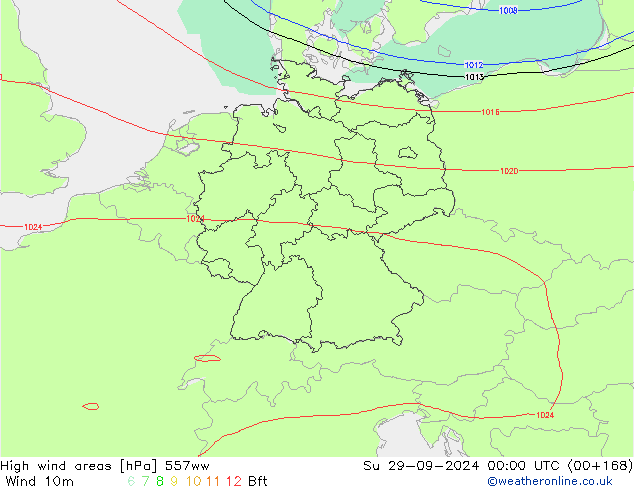 High wind areas 557ww Dom 29.09.2024 00 UTC