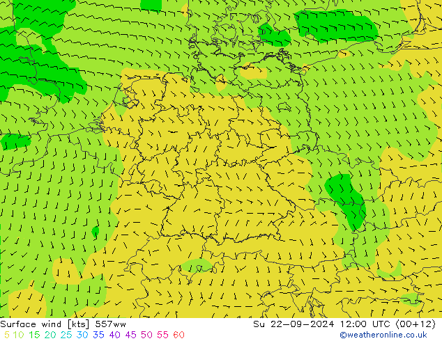 Wind 10 m 557ww zo 22.09.2024 12 UTC