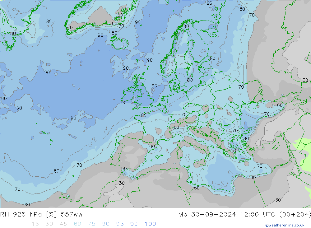 RV 925 hPa 557ww ma 30.09.2024 12 UTC