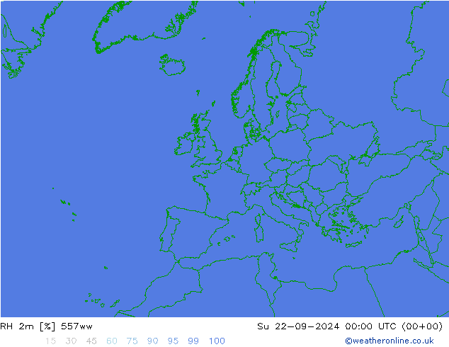 RH 2m 557ww Su 22.09.2024 00 UTC