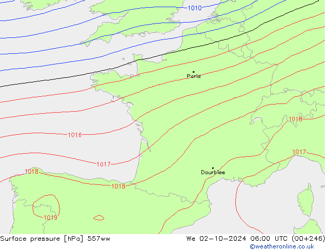 Bodendruck 557ww Mi 02.10.2024 06 UTC