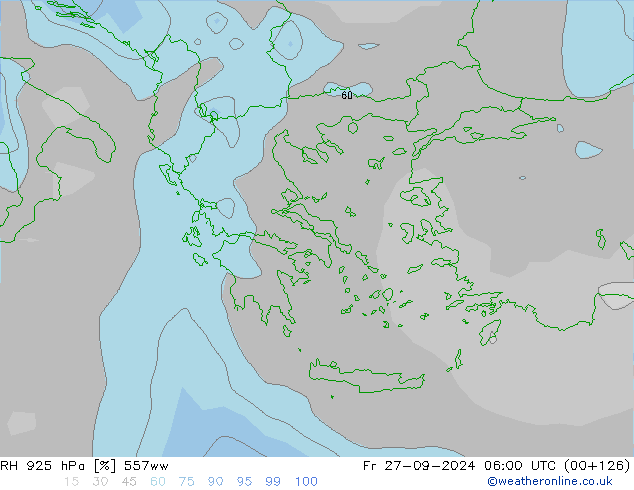 RH 925 hPa 557ww Fr 27.09.2024 06 UTC