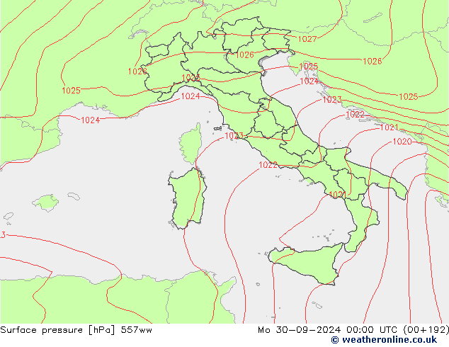 ciśnienie 557ww pon. 30.09.2024 00 UTC