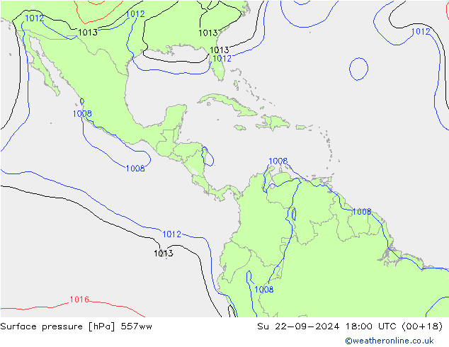 Surface pressure 557ww Su 22.09.2024 18 UTC