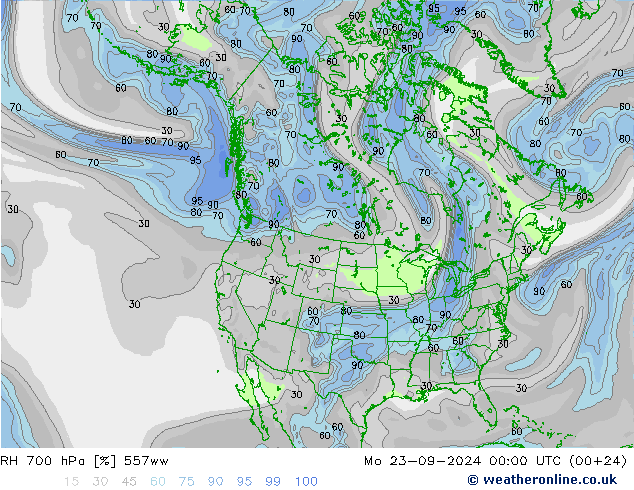 RH 700 hPa 557ww Seg 23.09.2024 00 UTC