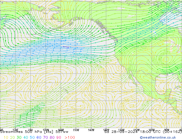 Stromlinien 500 hPa 557ww Sa 28.09.2024 18 UTC