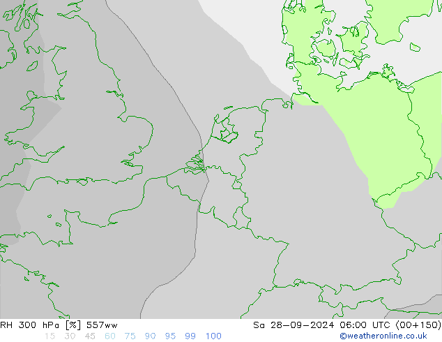 RH 300 hPa 557ww Sa 28.09.2024 06 UTC