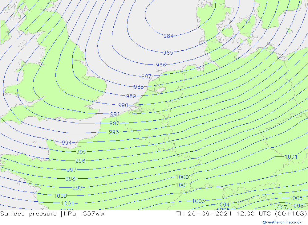 Luchtdruk (Grond) 557ww do 26.09.2024 12 UTC