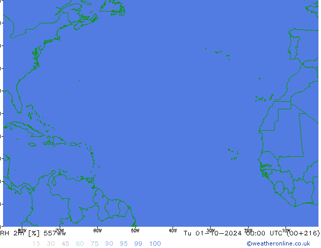 RH 2m 557ww Út 01.10.2024 00 UTC