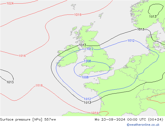 Luchtdruk (Grond) 557ww ma 23.09.2024 00 UTC