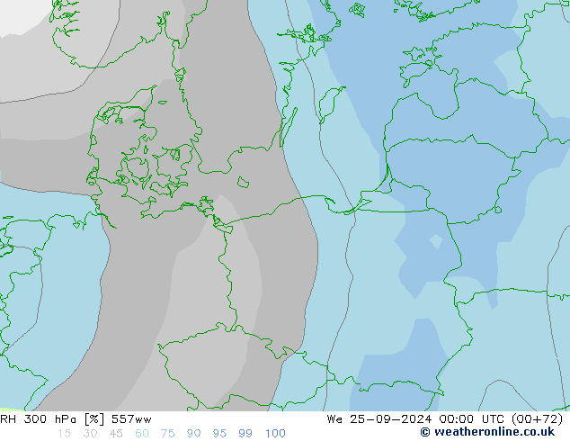 RV 300 hPa 557ww wo 25.09.2024 00 UTC