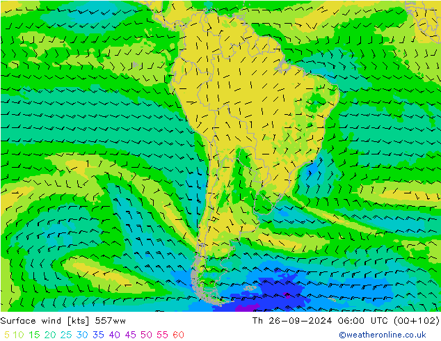 Vento 10 m 557ww Qui 26.09.2024 06 UTC