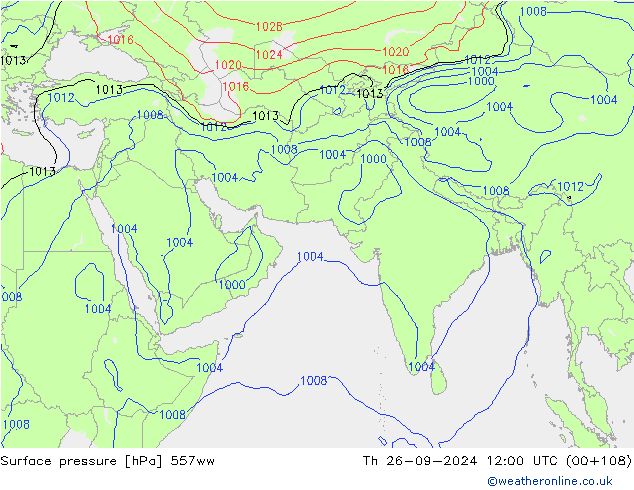 Atmosférický tlak 557ww Čt 26.09.2024 12 UTC