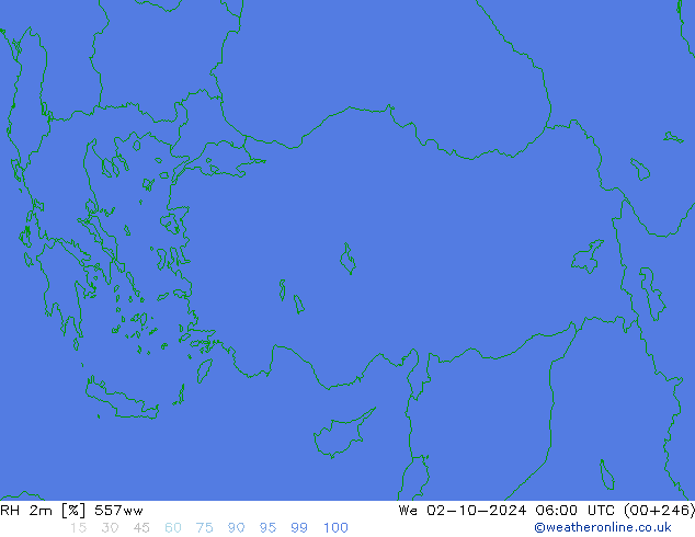 Humedad rel. 2m 557ww mié 02.10.2024 06 UTC