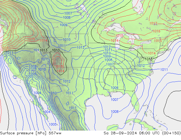 Surface pressure 557ww Sa 28.09.2024 06 UTC