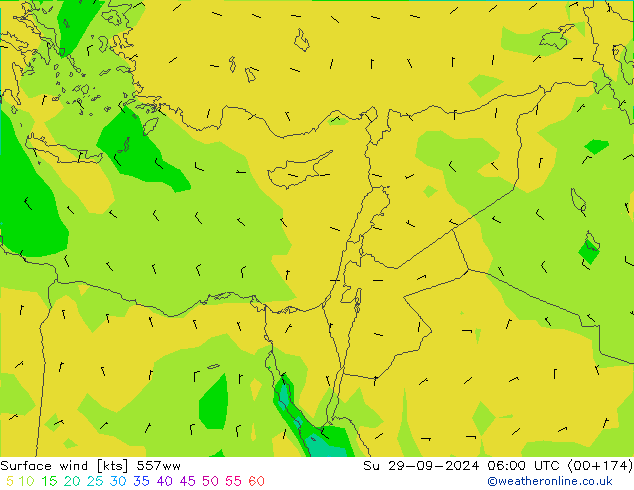 Surface wind 557ww Ne 29.09.2024 06 UTC