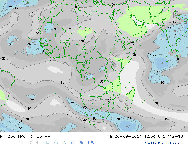 RH 300 hPa 557ww Th 26.09.2024 12 UTC