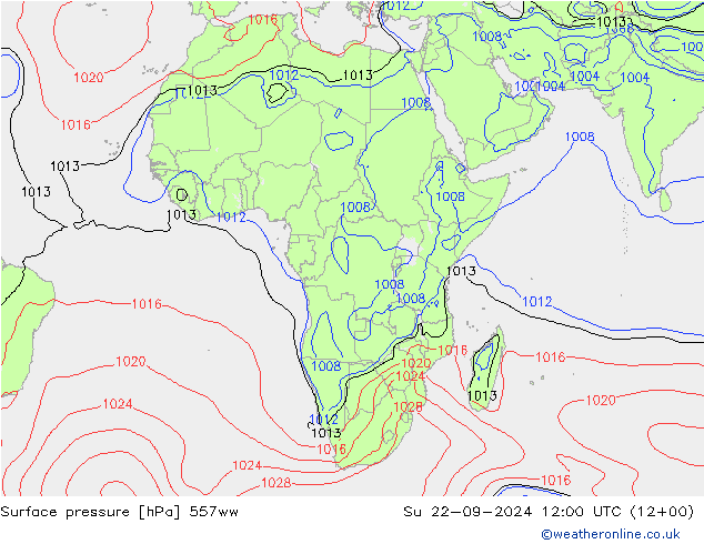 Atmosférický tlak 557ww Ne 22.09.2024 12 UTC