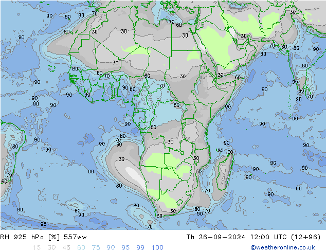 RH 925 hPa 557ww Th 26.09.2024 12 UTC