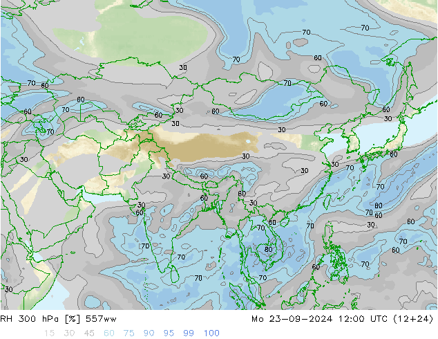 300 hPa Nispi Nem 557ww Pzt 23.09.2024 12 UTC