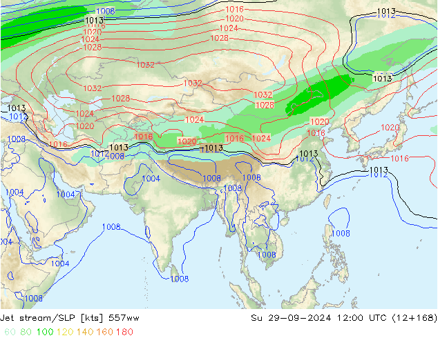 Corriente en chorro 557ww dom 29.09.2024 12 UTC